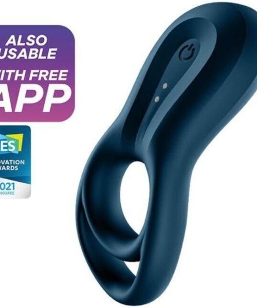 SATISFYER - EPIC DUO RING VIBRATOR APP BLUE