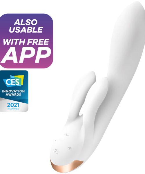 SATISFYER - DOUBLE FLEX VIBRATOR APP WHITE