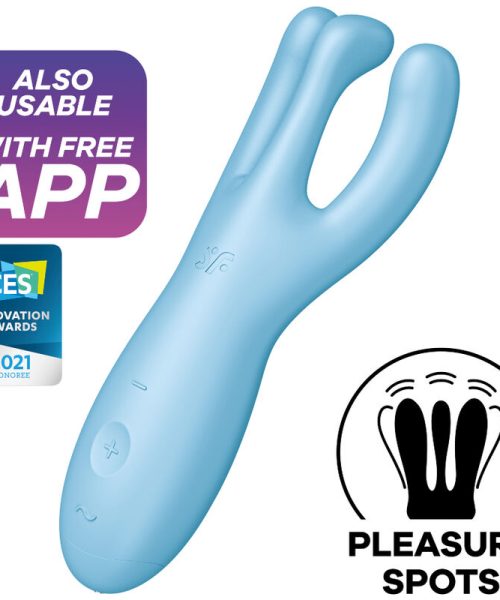SATISFYER - THREESOME 4 VIBRATOR APP BLUE