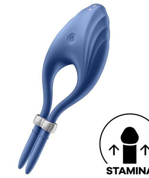 SATISFYER - DUELIST RING VIBRATOR BLUE