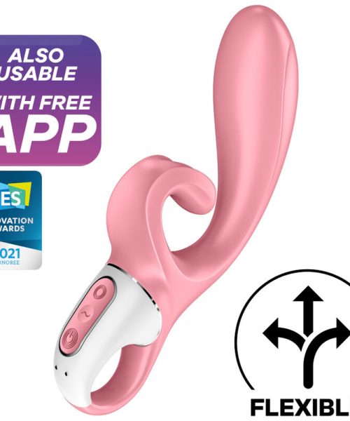 SATISFYER - HUG ME RABBIT VIBRATOR APP PINK