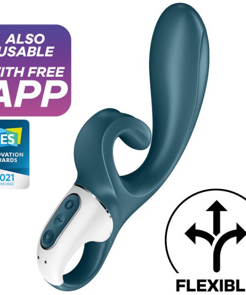 SATISFYER - HUG ME RABBIT VIBRATOR APP BLUE