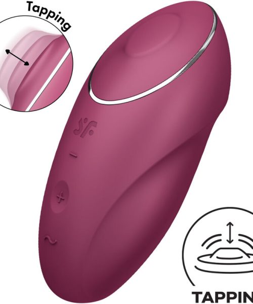 SATISFYER - TAP & CLIMAX 1 LAY-ON VIBRATOR RED