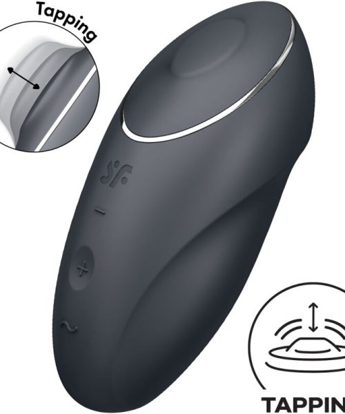 SATISFYER - TAP & CLIMAX 1 LAY-ON VIBRATOR BLACK