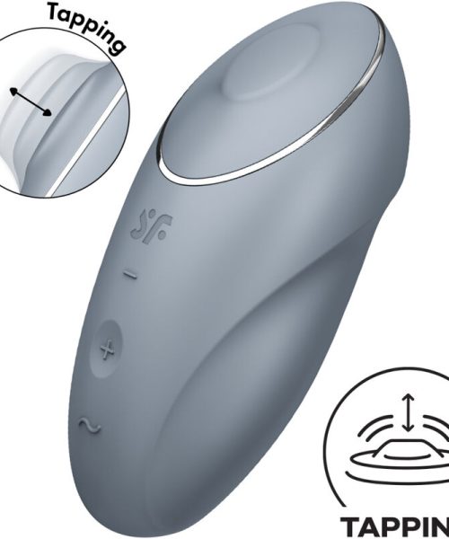 SATISFYER - TAP & CLIMAX 1 LAY-ON VIBRATOR GREY